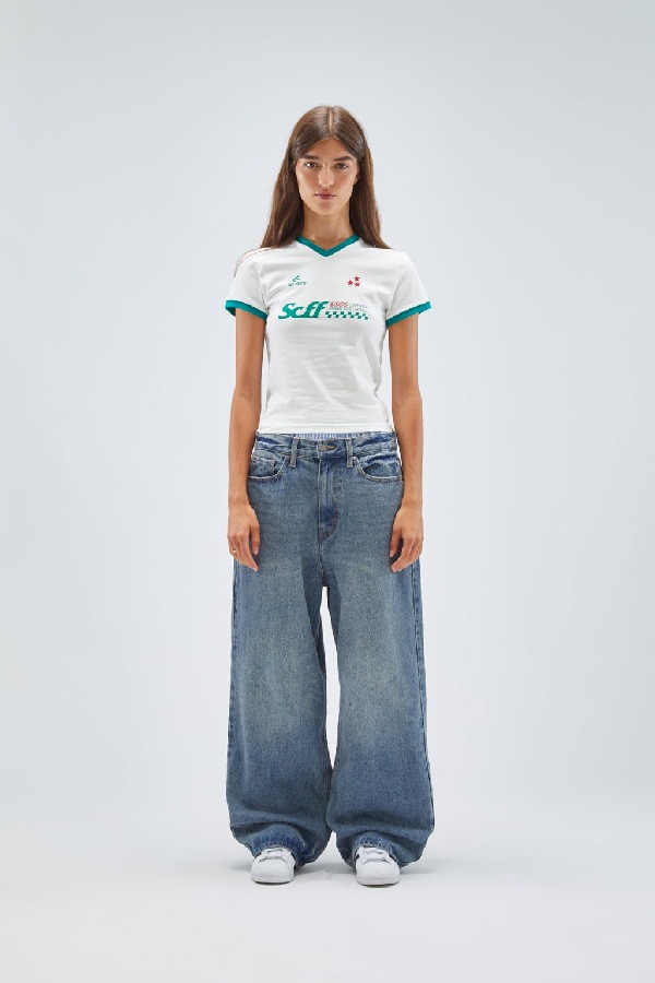 T-Shirts Scuffers Racer Top Ecru | 43098NFQM
