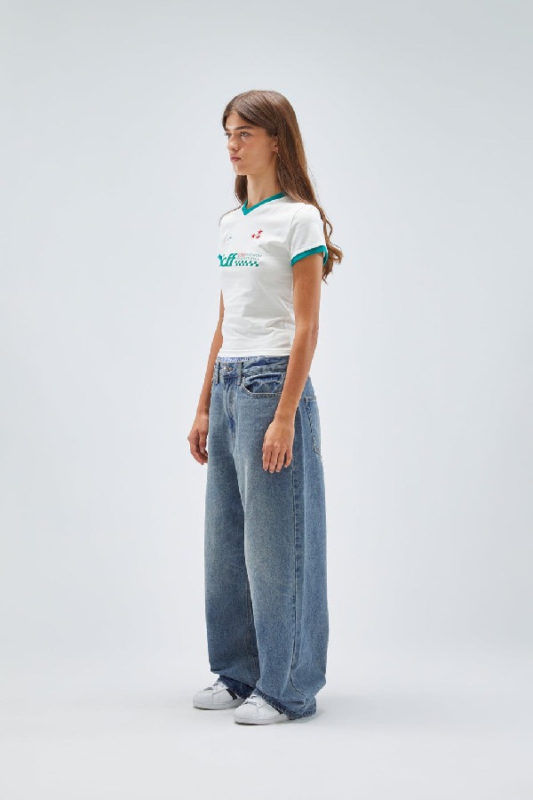 T-Shirts Scuffers Racer Top Ecru | 43098NFQM