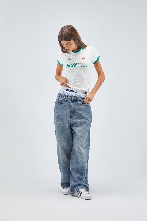 T-Shirts Scuffers Racer Top Ecru | 43098NFQM