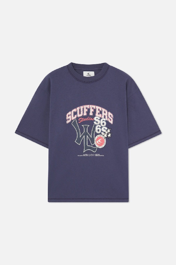 T-Shirts Scuffers SSS Stadium Azul Marino | 89275JFOV