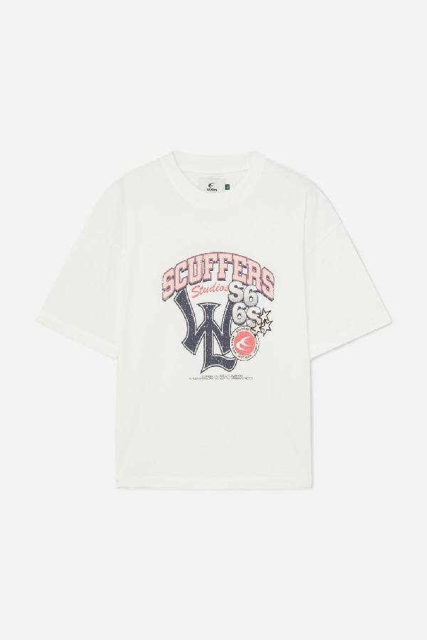 T-Shirts Scuffers SSS Stadium Ecru | 42803UCRF