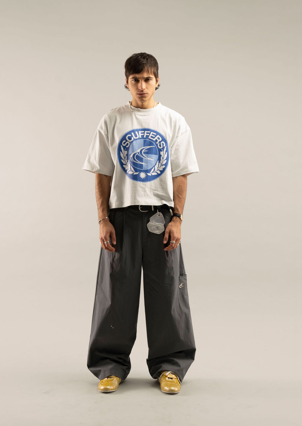 T-Shirts Scuffers Shield T-Shirt Ecru | 28745ABOY