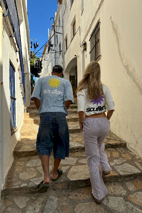 T-Shirts Scuffers Tarifa Azules Claro | 34809IDHO