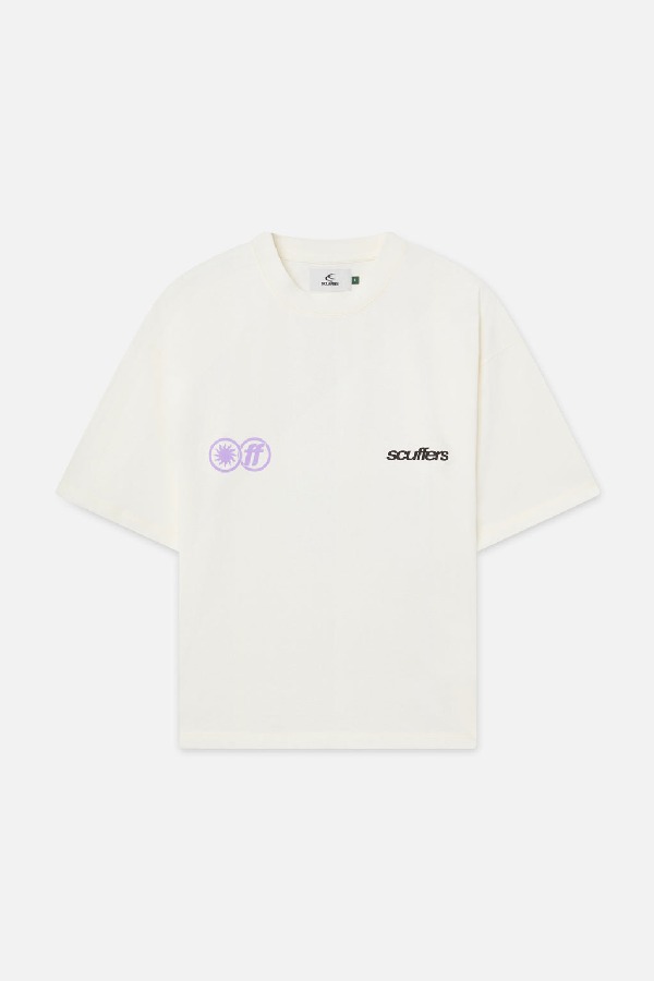 T-Shirts Scuffers Tarifa Ecru | 50328HKQJ