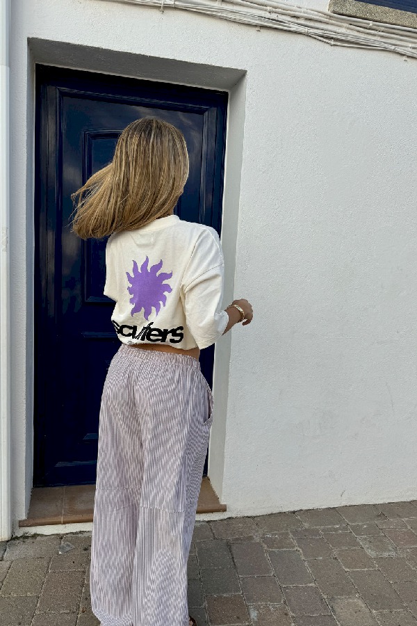 T-Shirts Scuffers Tarifa Ecru | 50328HKQJ