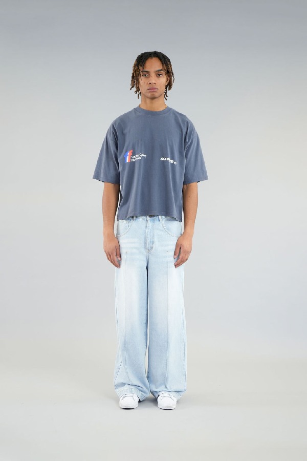 T-Shirts Scuffers Worldwide Azul Marino | 72409DESI