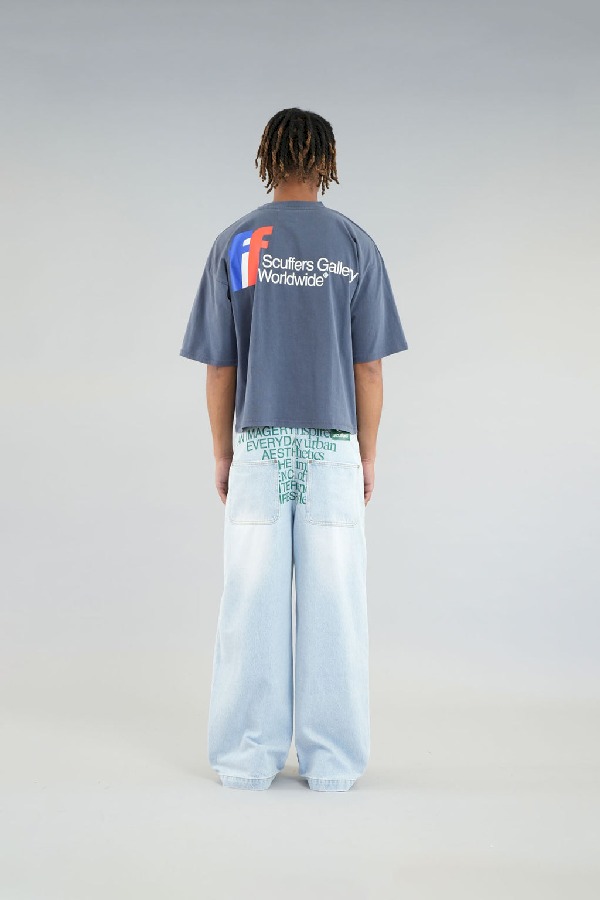 T-Shirts Scuffers Worldwide Azul Marino | 72409DESI