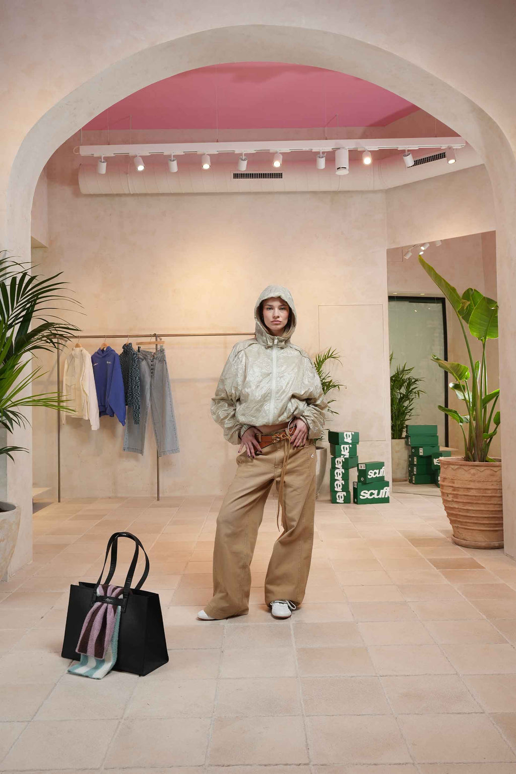 Windbreakers Scuffers Salty Windbreaker Champagne | 46782RDLE