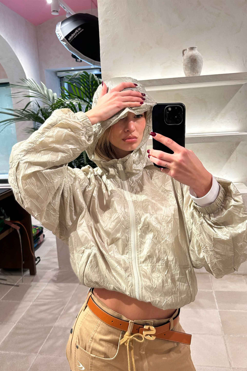 Windbreakers Scuffers Salty Windbreaker Champagne | 46782RDLE