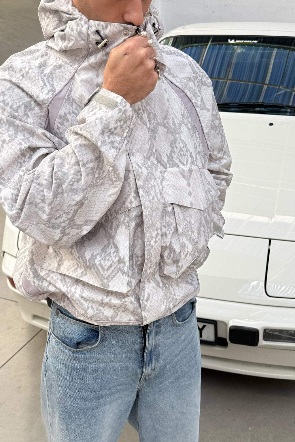 Windbreakers Scuffers Windbreaker Serpent Grises Claro | 65194ECRN
