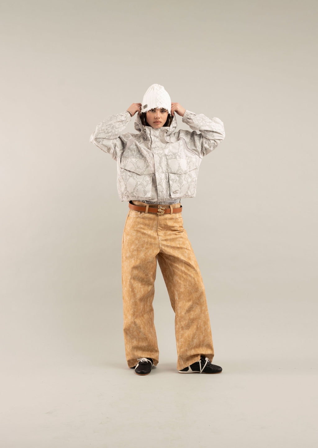 Windbreakers Scuffers Windbreaker Serpent Grises Claro | 65194ECRN