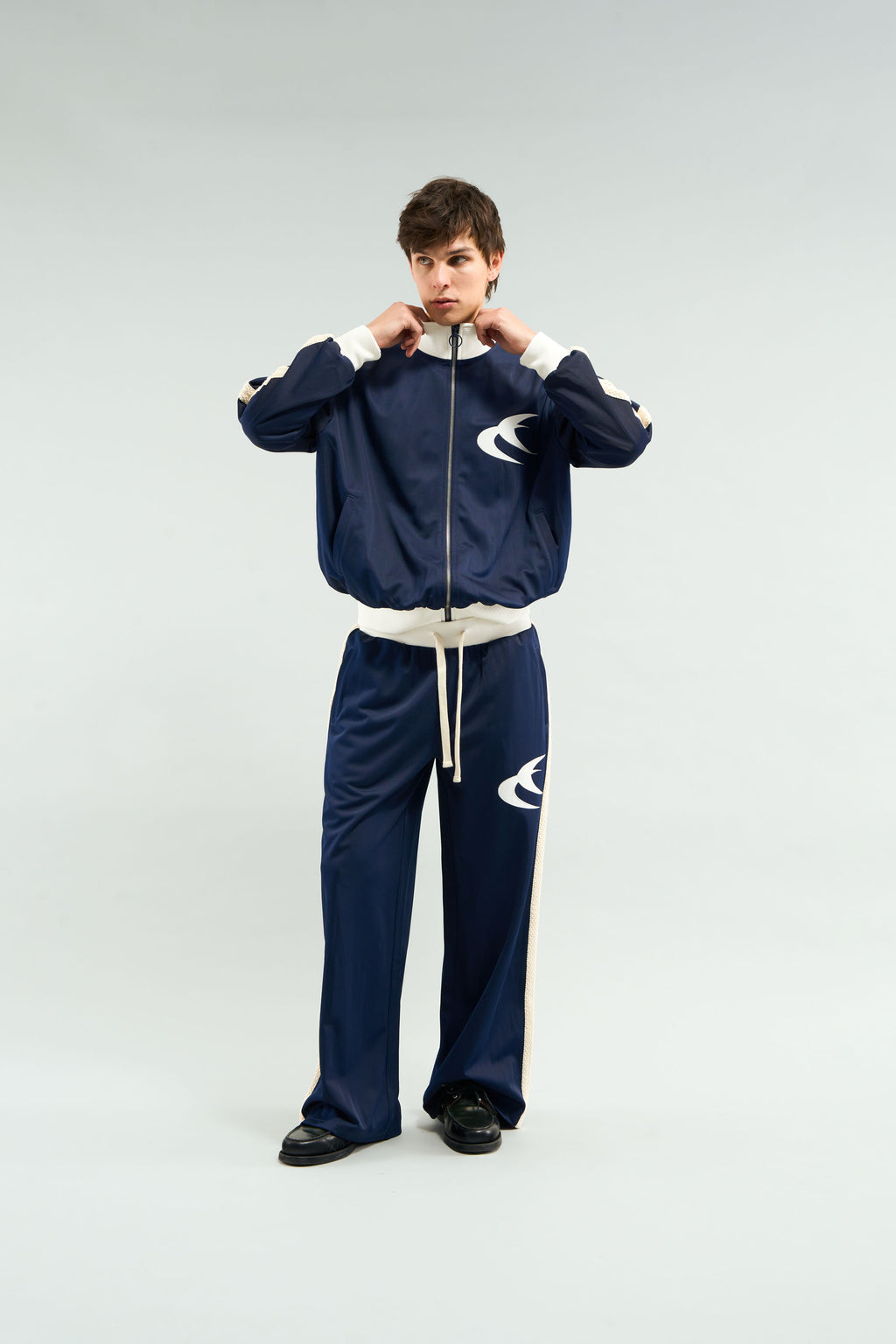 Zipped Hoodie Scuffers Gallery Suit Jacket Azul Marino | 57038QJRL
