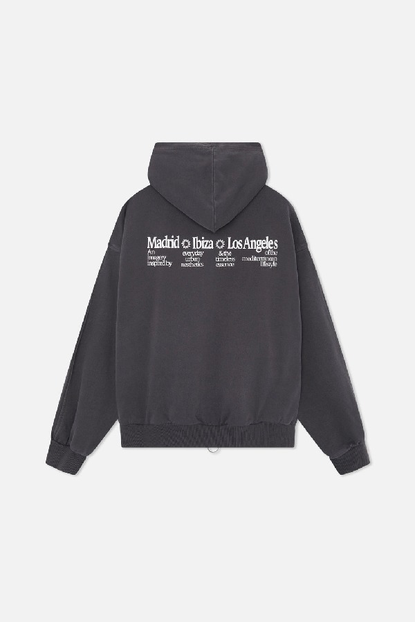 Zipped Hoodie Scuffers Gallery Zipped Negros | 70359RSLD