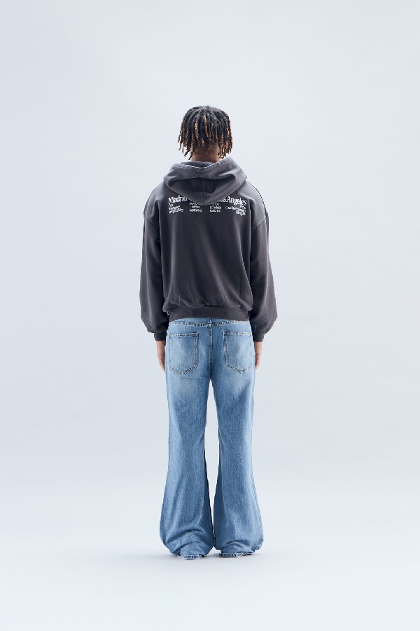 Zipped Hoodie Scuffers Gallery Zipped Negros | 70359RSLD