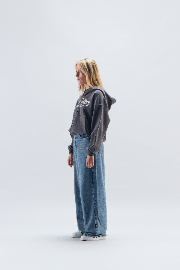 Zipped Hoodie Scuffers Gallery Zipped Negros | 70359RSLD