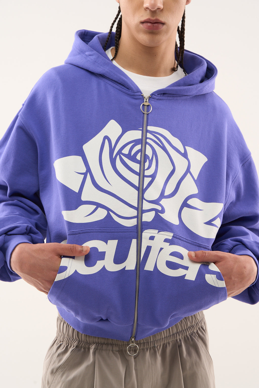 Zipped Hoodie Scuffers Girl Zipper Morados Claro | 83659UTVE