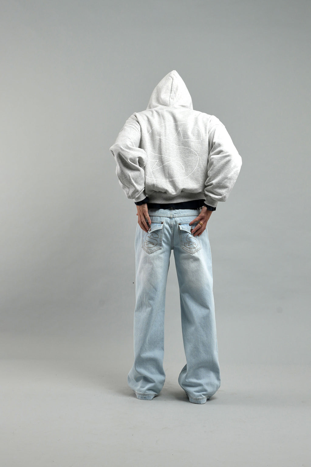Zipped Hoodie Scuffers Melange Zipper Grises | 43029ICRE