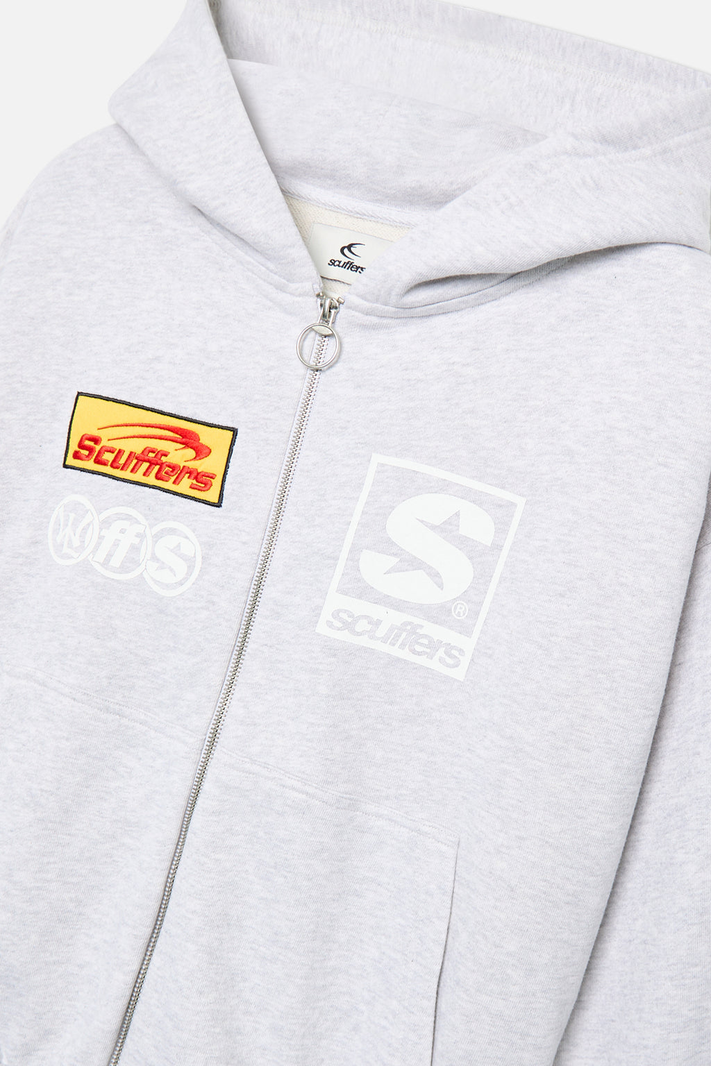 Zipped Hoodie Scuffers Melange Zipper Grises | 43029ICRE