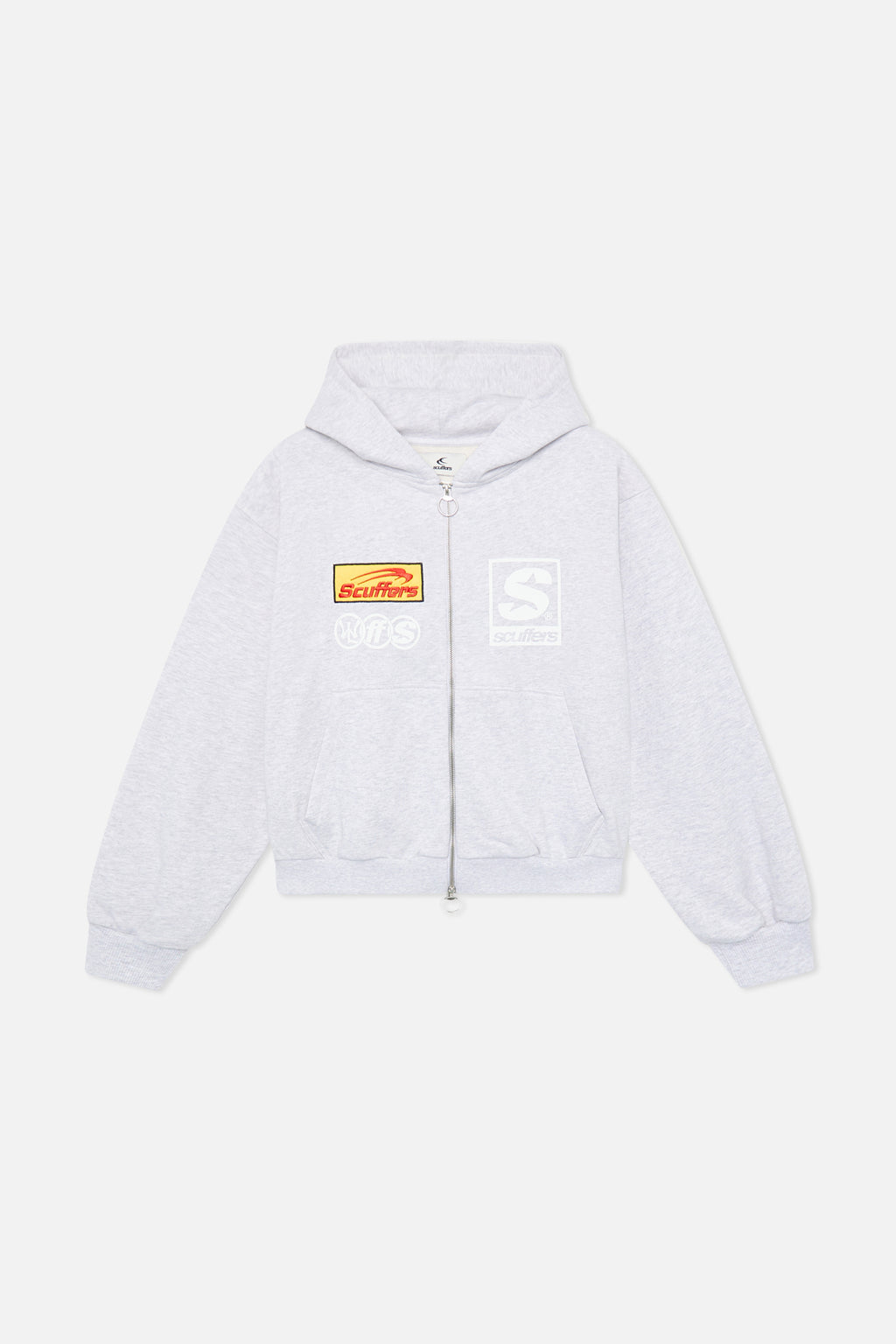 Zipped Hoodie Scuffers Melange Zipper Grises | 43029ICRE