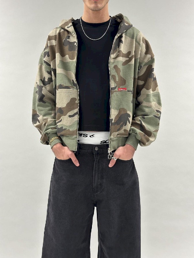 Zipped Hoodie Scuffers SCFF Zipper Camuflados | 46375RMDN