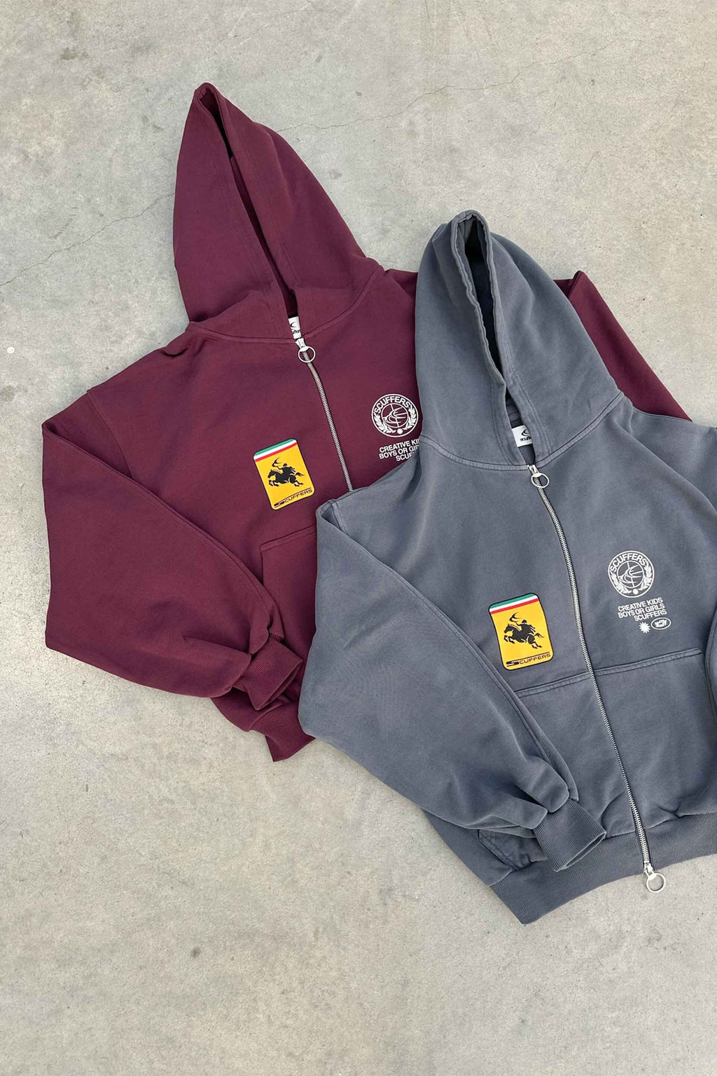 Zipped Hoodie Scuffers Zipper Azules Claro | 96708NLYR