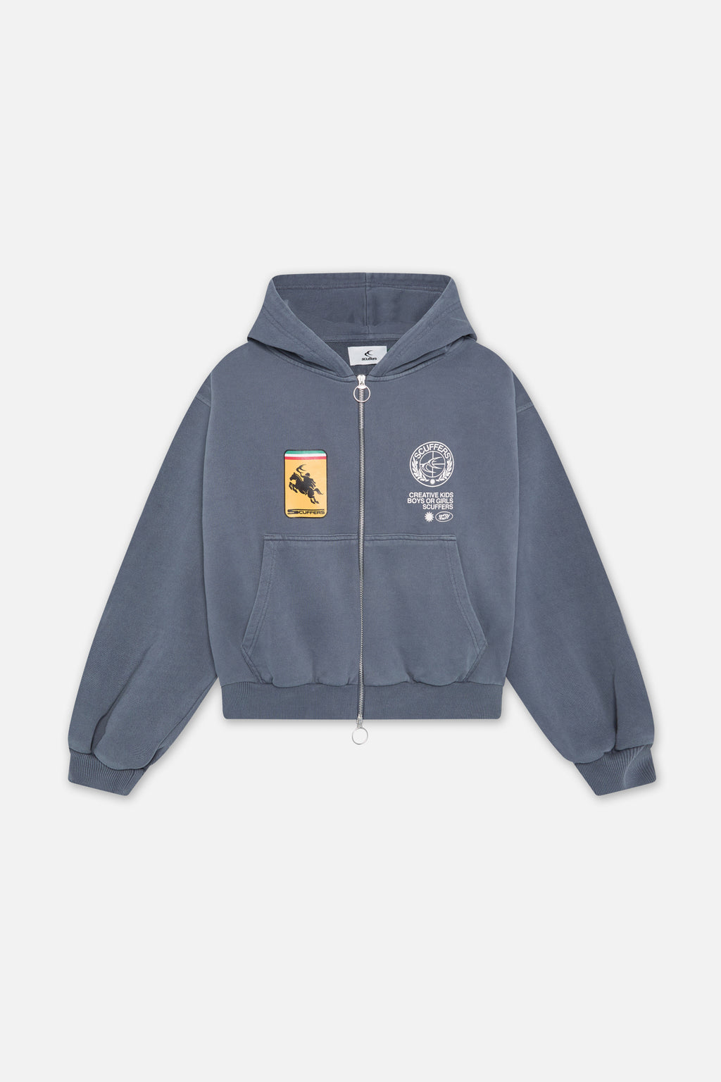 Zipped Hoodie Scuffers Zipper Azules Claro | 96708NLYR