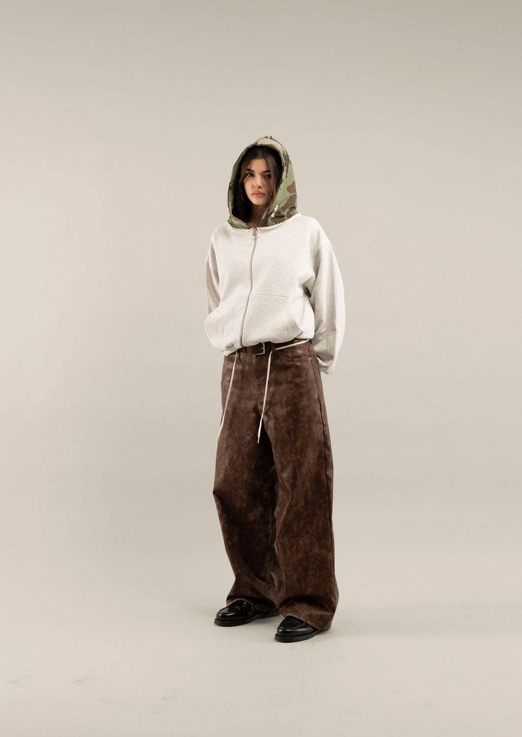 Zipped Hoodie Scuffers Zipper Grises Claro | 17820NPGJ