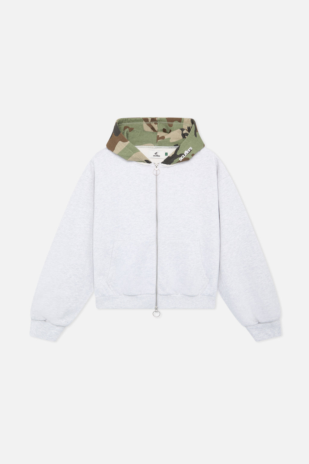 Zipped Hoodie Scuffers Zipper Grises Claro | 17820NPGJ