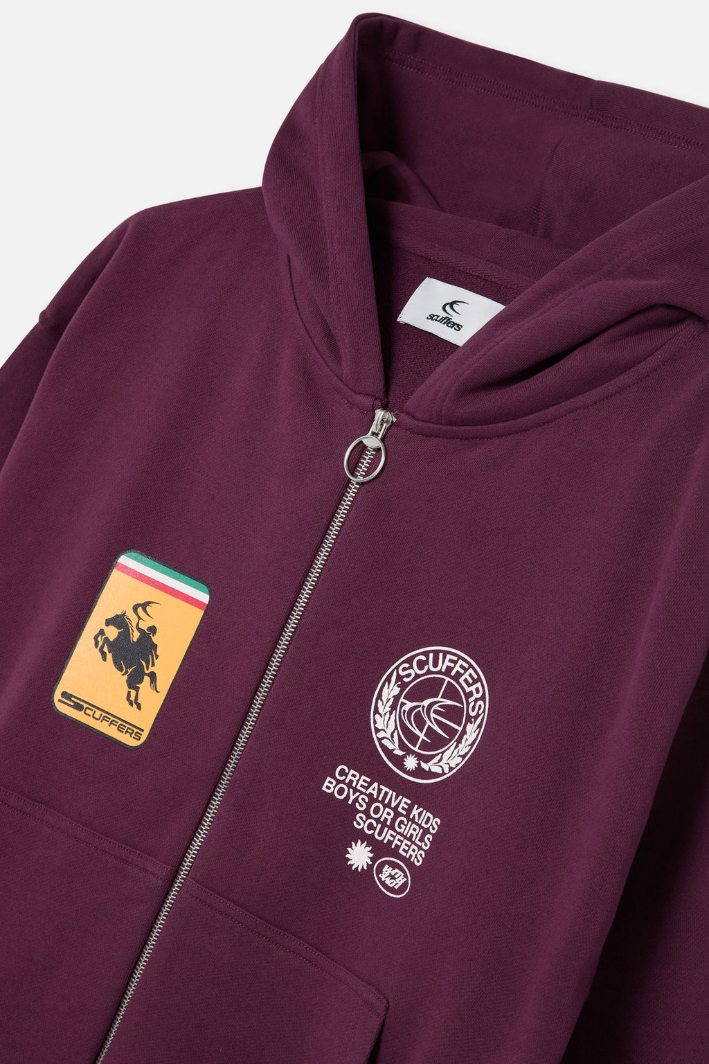 Zipped Hoodie Scuffers Zipper Vino | 16527CSLM