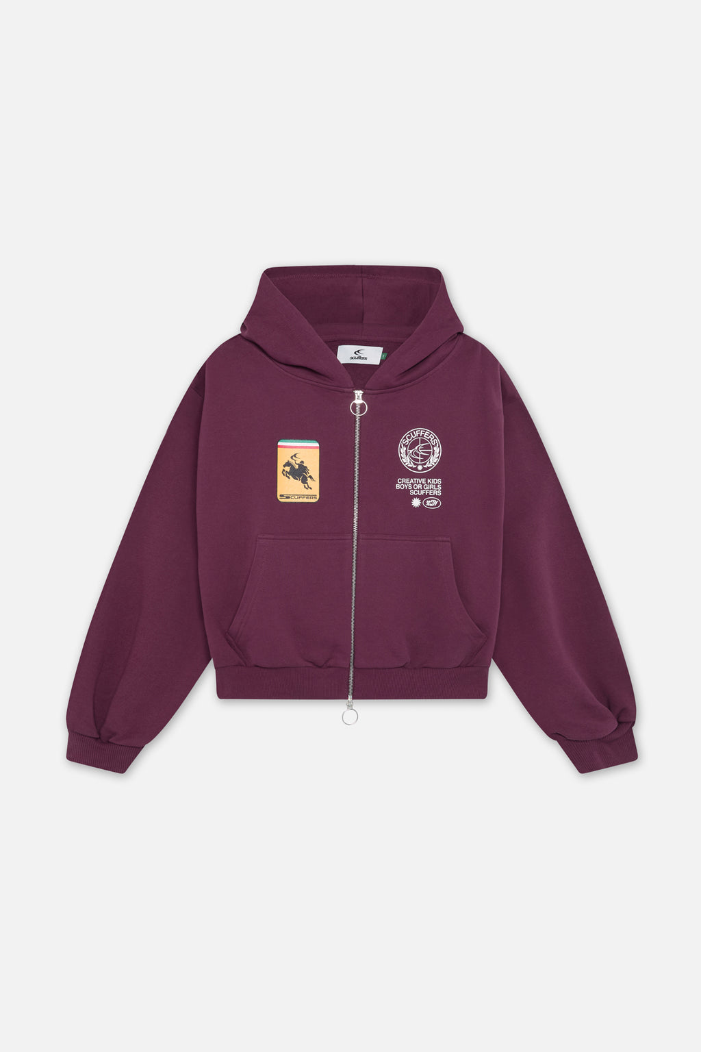 Zipped Hoodie Scuffers Zipper Vino | 16527CSLM