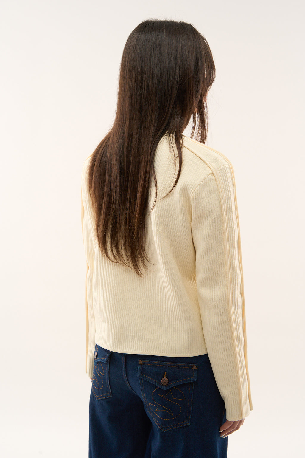 Zipped Knit Scuffers Monaco Zipper Ecru | 13569IFVM