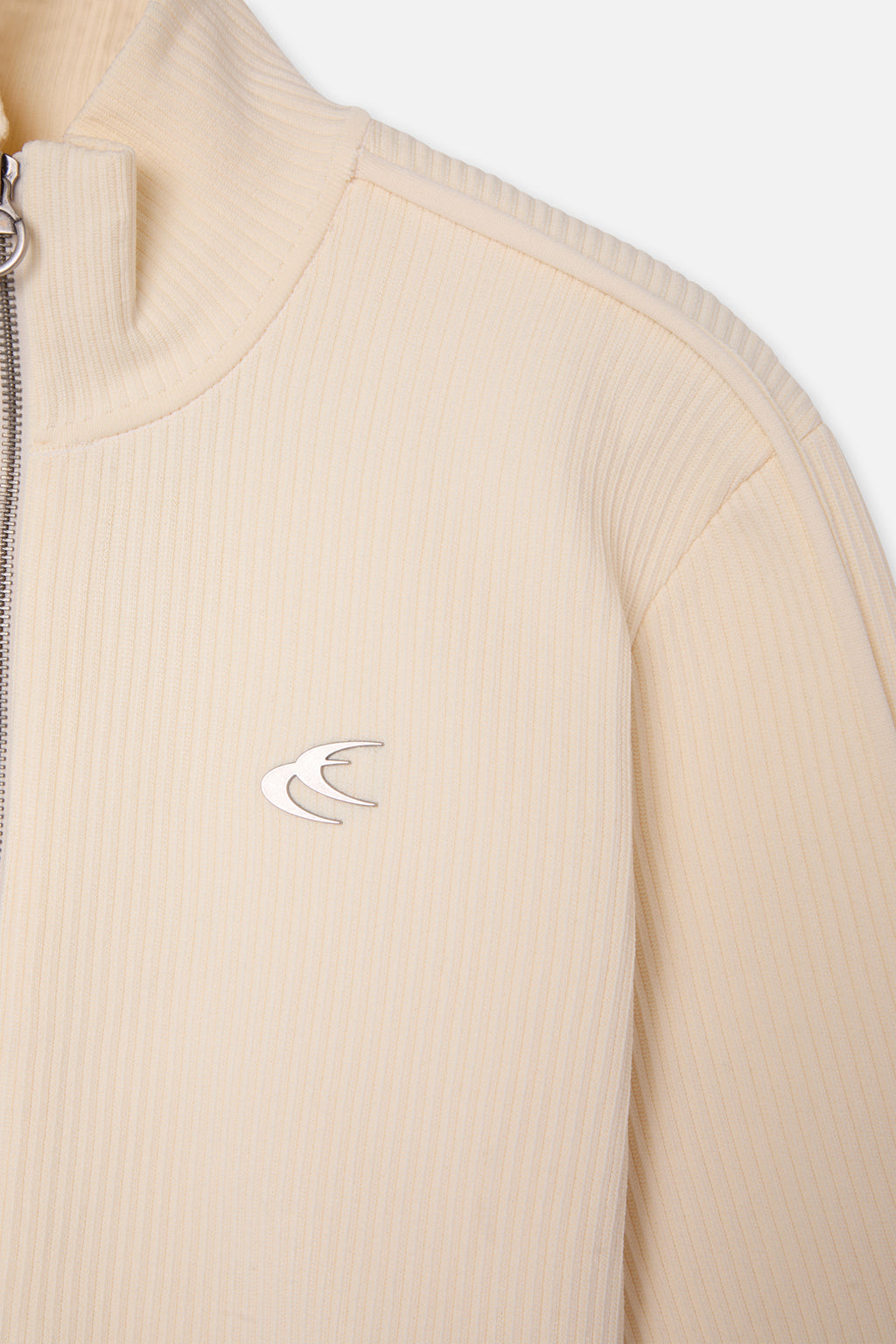 Zipped Knit Scuffers Monaco Zipper Ecru | 13569IFVM