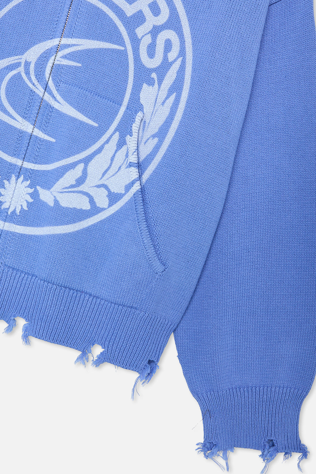 Zipper Knit Scuffers Knit Zipper Azules | 58312CIJF