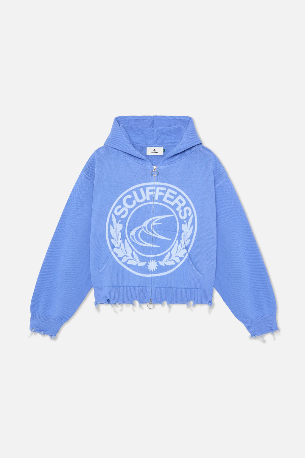 Zipper Knit Scuffers Knit Zipper Azules | 58312CIJF